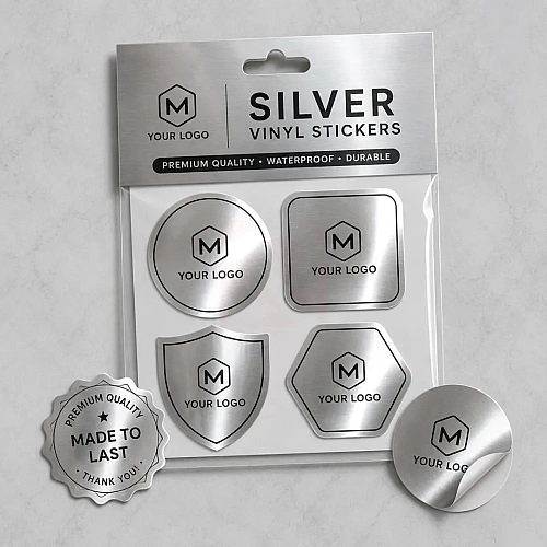Silver Vinyl Stickers